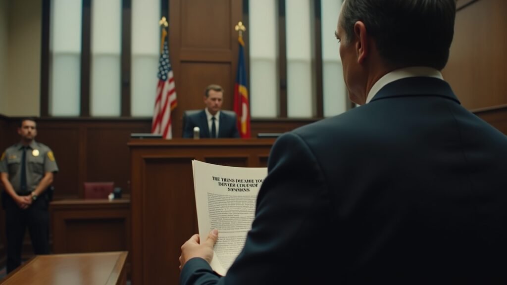 Court summons for uninsured driver