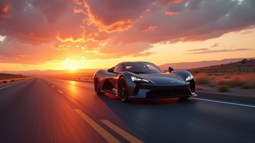 Car on open highway