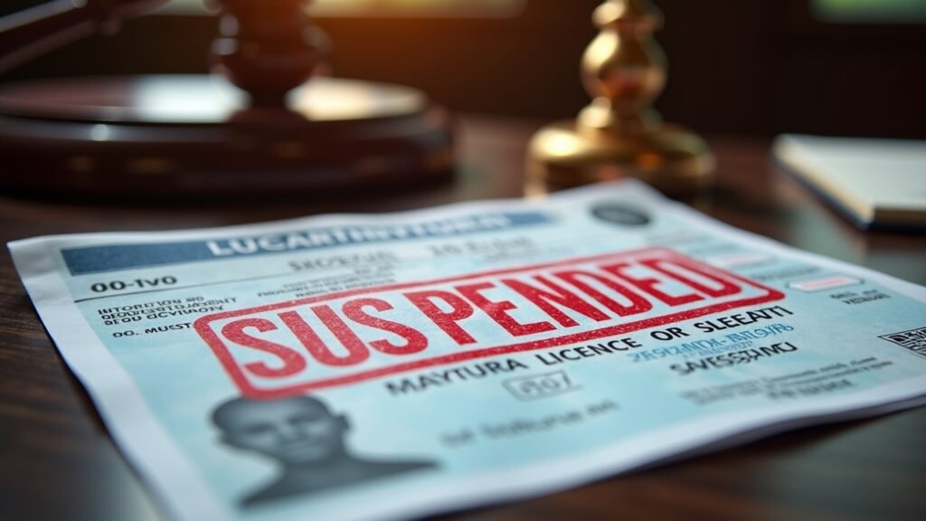 Suspended license document
