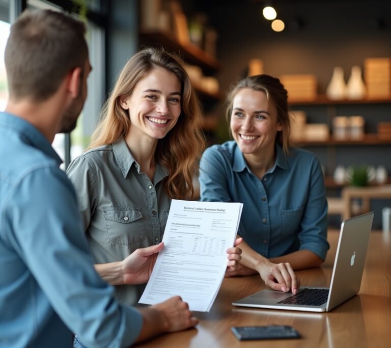 Business owner shaking hands