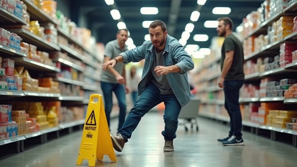 Slip and fall in retail store