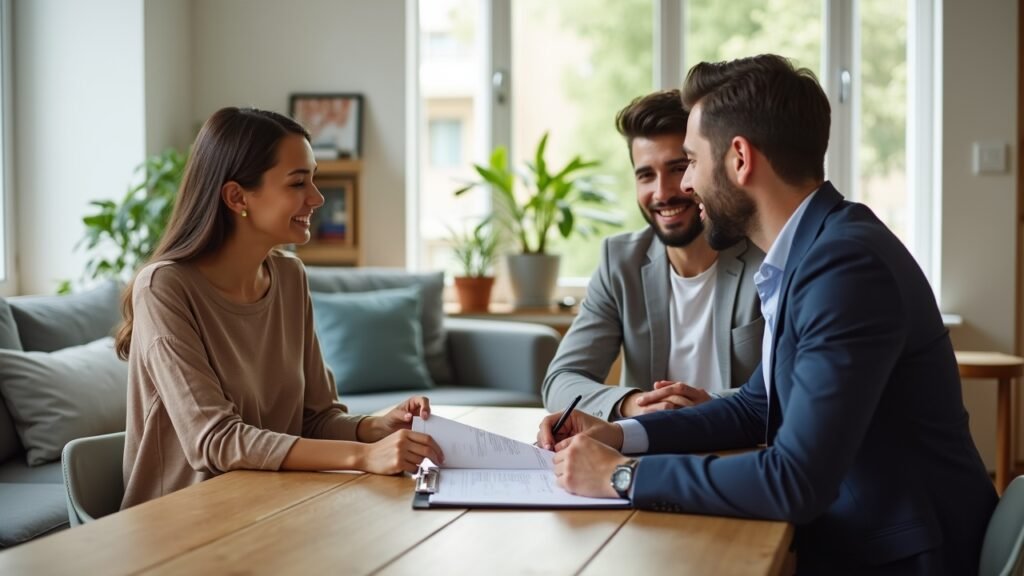 Insurance agent with homeowner
