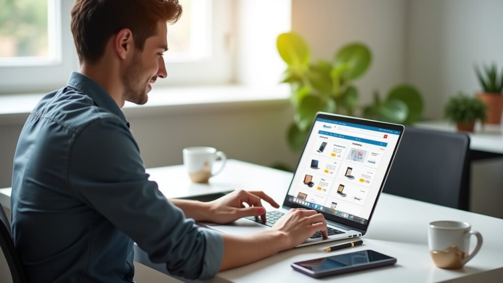 Person using comparison website