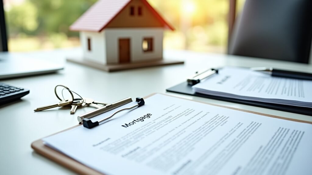 Mortgage and home insurance paperwork