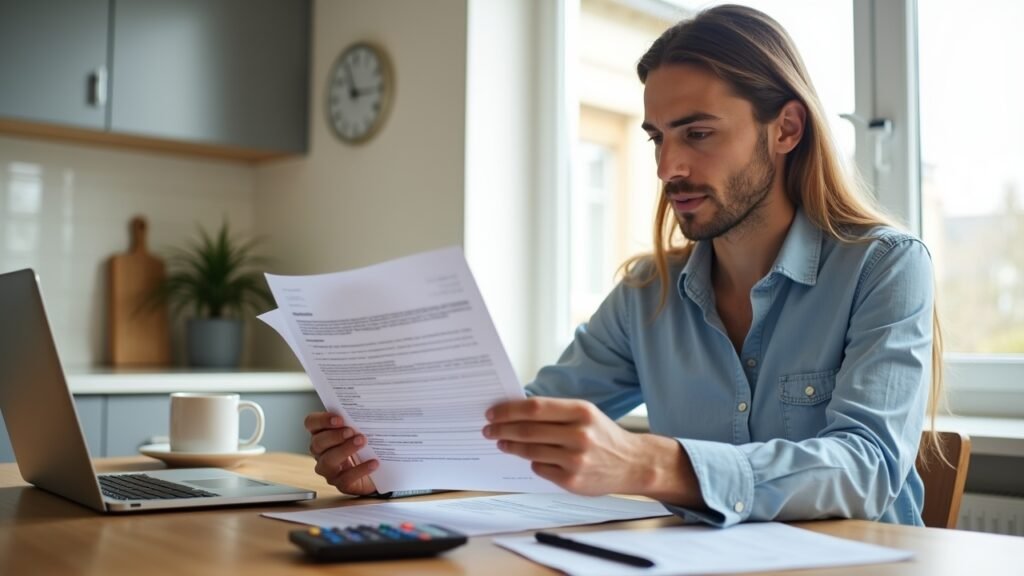 Homeowner comparing two policies