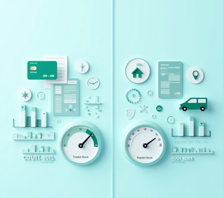 Credit score report graphic