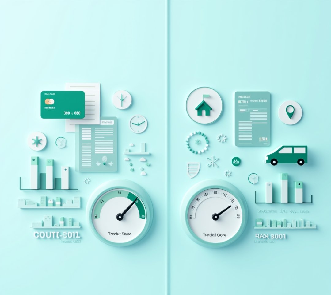 Credit score report graphic
