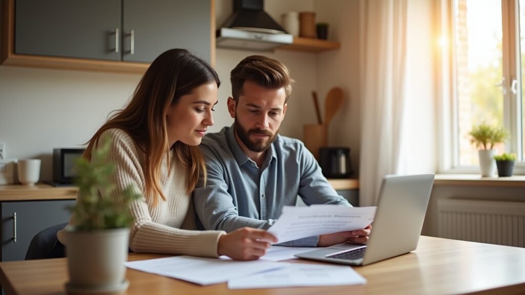 Couple discussing life insurance