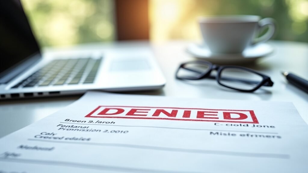 Denied insurance claim document