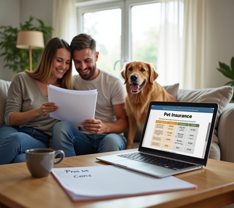 Happy dog at vet visit