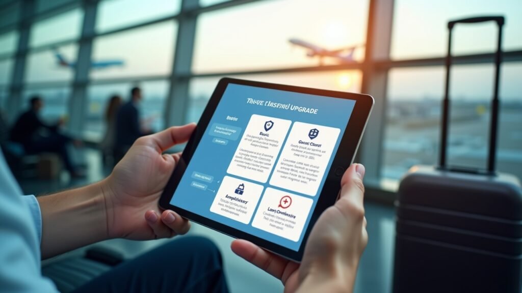 Travel insurance policy upgrade options
