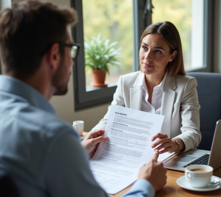 Person reading fine print on policy