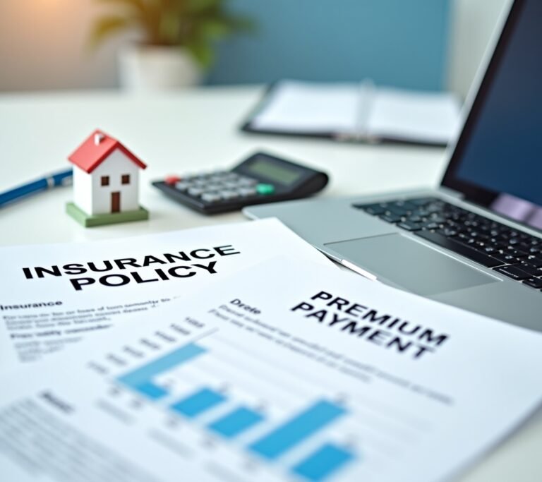 Person reviewing monthly insurance bill
