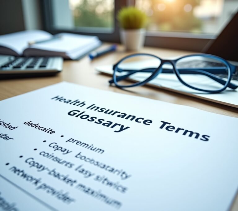 Person reading health insurance booklet