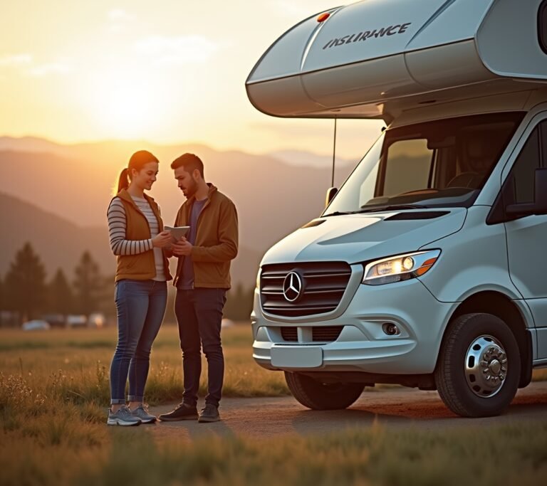 RV parked at national park campsite