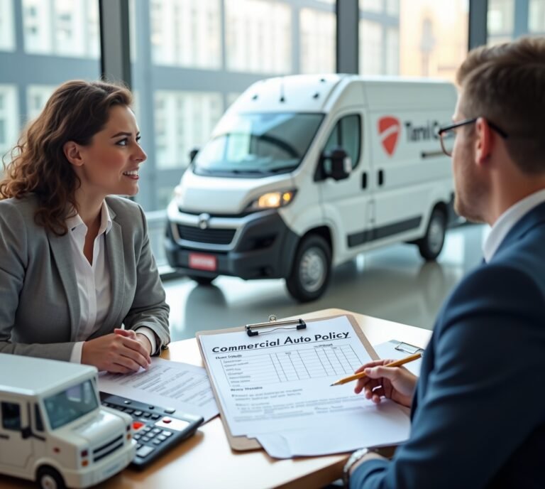 Delivery van with company branding