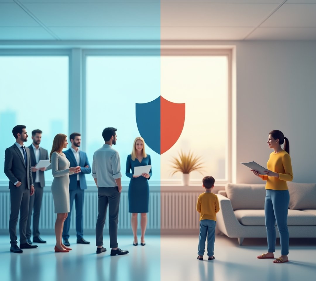 Employees in office meeting