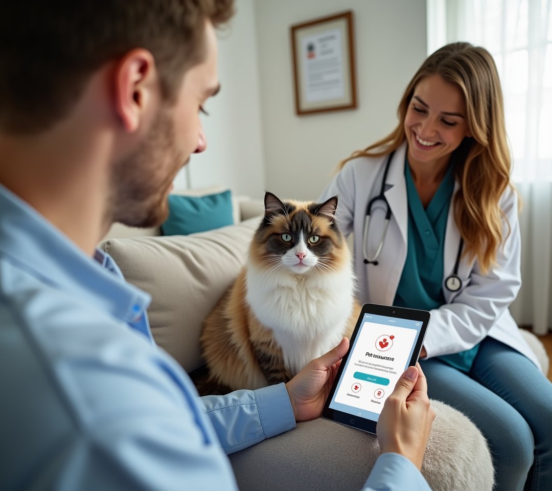 Cat at veterinary exam